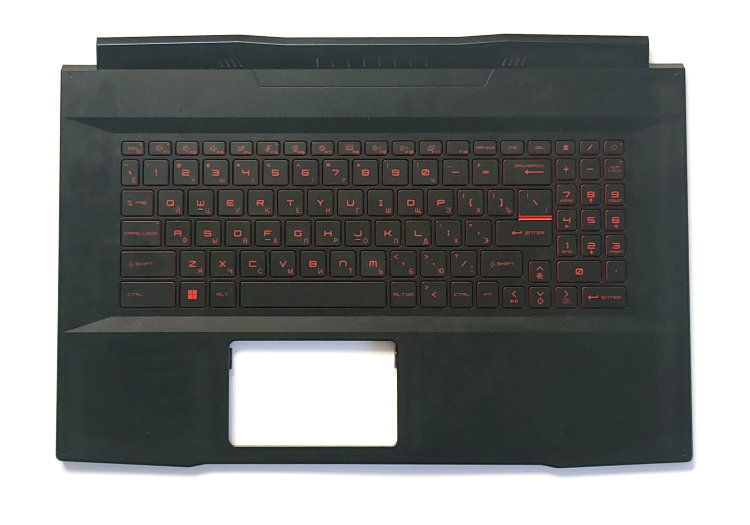 Клавиатура для ноутбука MSI catana GF76 топкейс палмрест Купить клавиатурный модуль для MSI GF76 12UC-258RU в интернете по выгодной цене